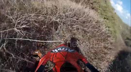 Dirt Bike Crashes and Falls Into A Ditch!