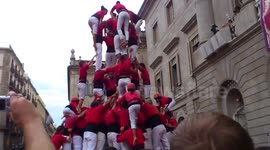4de9f by Castellers de Barcelona during Mercè Festival 2014.