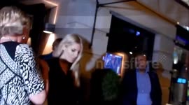 The Saturdays singer Mollie King departs London restaurant