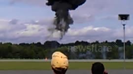 P51 Mustang shoots ground target reinactment.