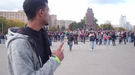 The morning after Lenin statue toppled in Kharkiv, Ukraine