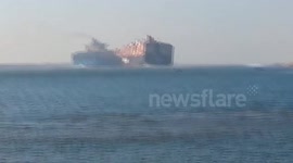 Container ships collide on Suez Canal