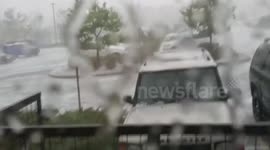 Huge hail storm in Denver, Colorado