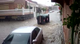 Severe flooding in Cartagena, Spain