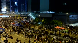 pro-democracy protesters are occupying the streets around Hong Kong