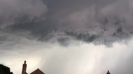 Storm clouds start to form before the severe UK storm on July 27th, erupts.