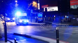 London Ambulance Service responding to an emergency from St Thomas' Hospital