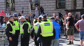 Heavy police presence during heated 'Day for Freedom' protest in London