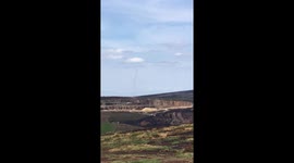 Dust devil spotted above site of where massive Saddleworth Moor fire burned