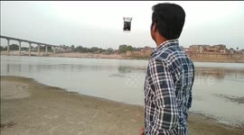 Man takes selfie from afar using drones