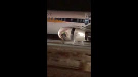 JetAirways Carsh and Drift off the Runway at Riyadh Airport