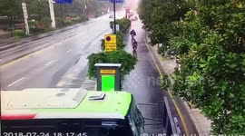 Passenger narrowly escapes death after bus smashes into stop
