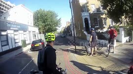 Enraged man swears, hurls cans at cyclists from car window