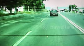 Idiot driver using mobile phone