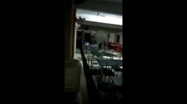 Wild elephant enters Indian Army dining hall looking for food