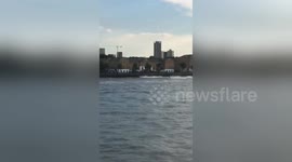 Police pursue speeding Jet Ski riders on the Thames