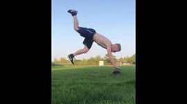 Man nails trick but snaps skateboard in half