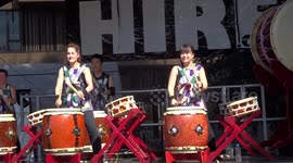 Taiko drummers perform at Japanese Garden Party in Hammersmith Park