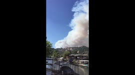 River fire (Mendocino complex fire) large smoke cloud