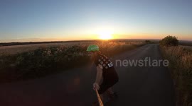 UK man sets uphill speed precedent for electric skateboard
