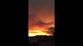 Ranch Fire at sunset