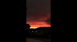 Ranch Fire at sunset from Evacuation zone