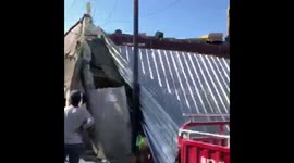 Drive through Lombok shows collapsed houses and debris after 7.0-magnitude earthquake