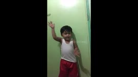 Baby shark dance of 1 year old boy