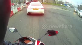 My motorbike crash - Car Rear ends me while I'm stopped.