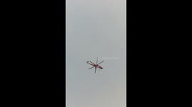 Ranch Fire helicopter from evacuation zone