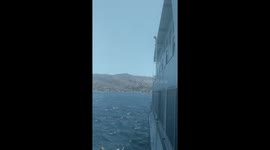 Three story boat jump ends in belly flop