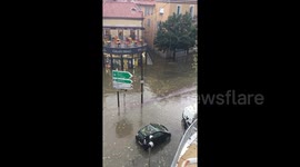 Streets in south of France flooded after heavy storms