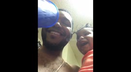 Baby laughing