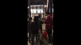 Fighting in the street