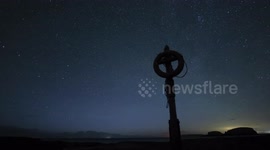 Time-lapse video captures Perseid meteor shower over night sky of Northern Ireland