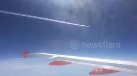 EasyJet aircraft passing at 35000ft over Italy