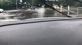 Driving through a flood