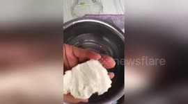 Fake steamed buns made from paper in northwestern China