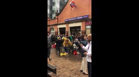 The most British response to a puddle