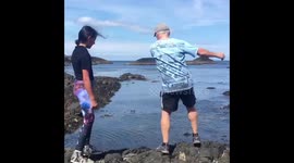 Flossing on the Antrim Coast in Belfast on the