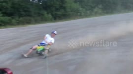 Drifting Thrift Store Items Behind Cars