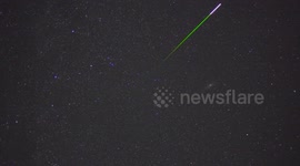 colourfull Perseid meteor