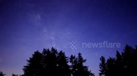 Milky Way, Mars, airplanes, satellites, timelapse Switzerland