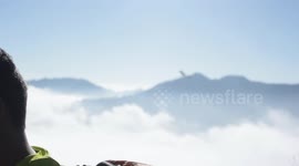 High Himalayan Bird Flying Close