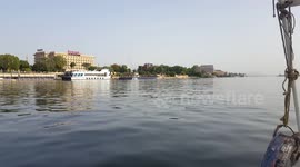 Amazing Sunset on the Nile river in Egypt
