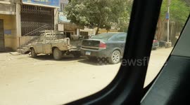 Driving along a street in Cairo, Egypt