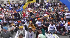 Sikhs gather in central London to demand independent Punjab