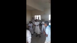 Indian students fighting for free candies