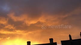 Sky on fire sunset time-lapse.