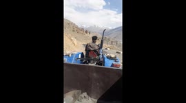 Hitchhiking on a Tractor in the Himalayas